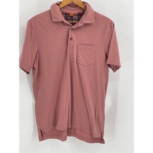 Tailor Vintage‎ Polo Shirt Men's Medium Pink Short Sleeve